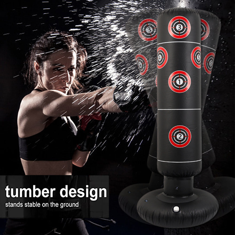 Pvc Thick Tumbler Inflatable Fitness Boxing Column 1.6 Meters High