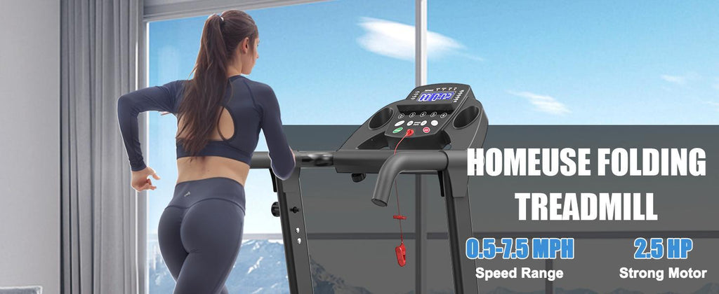 Home Use Foldable Portable 2.5HP Heavy-duty APP Controlled Fitness Walking Machine