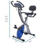 Folding Exercise Bike Fitness Upright  Recumbent X-Bike Adjustable Resistance