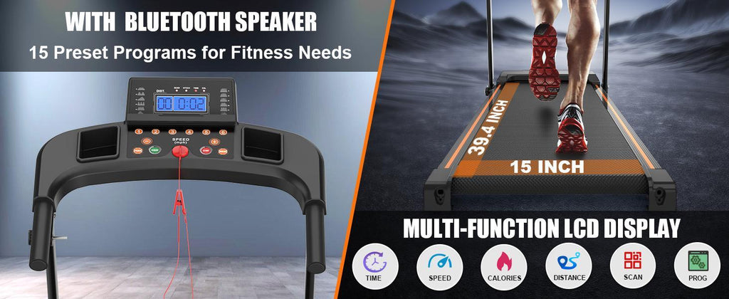 Home Use Foldable Portable 2.5HP Heavy-duty APP Controlled Fitness Walking Machine